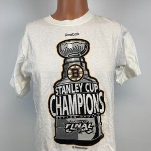 Reebok Boston Bruins 2011 Stanley Cup Champs Locker Room T Shirt NHL Hockey M